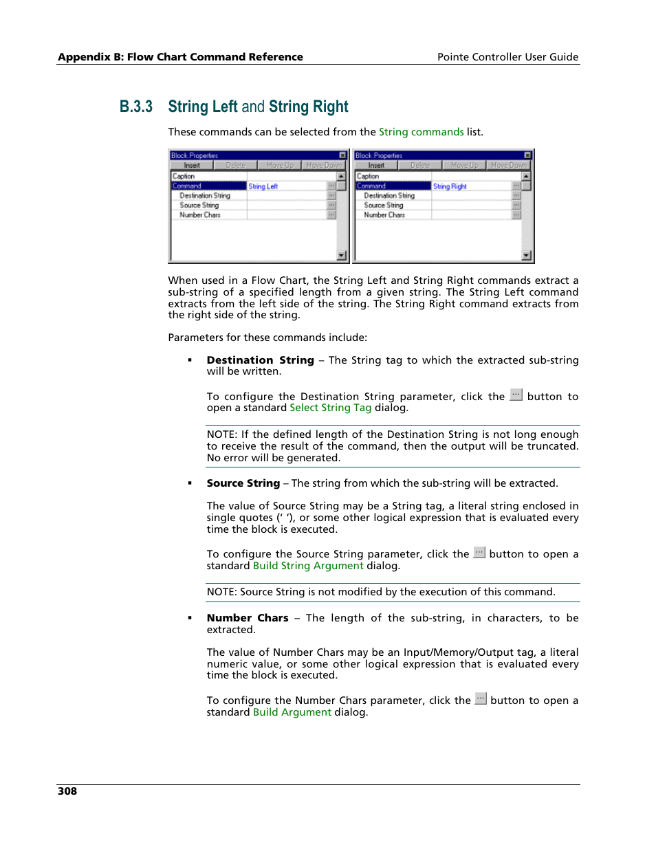 String left and string right, B.3.3 string left and string right | Nematron Pointe Controller User Manual | Page 310 / 441