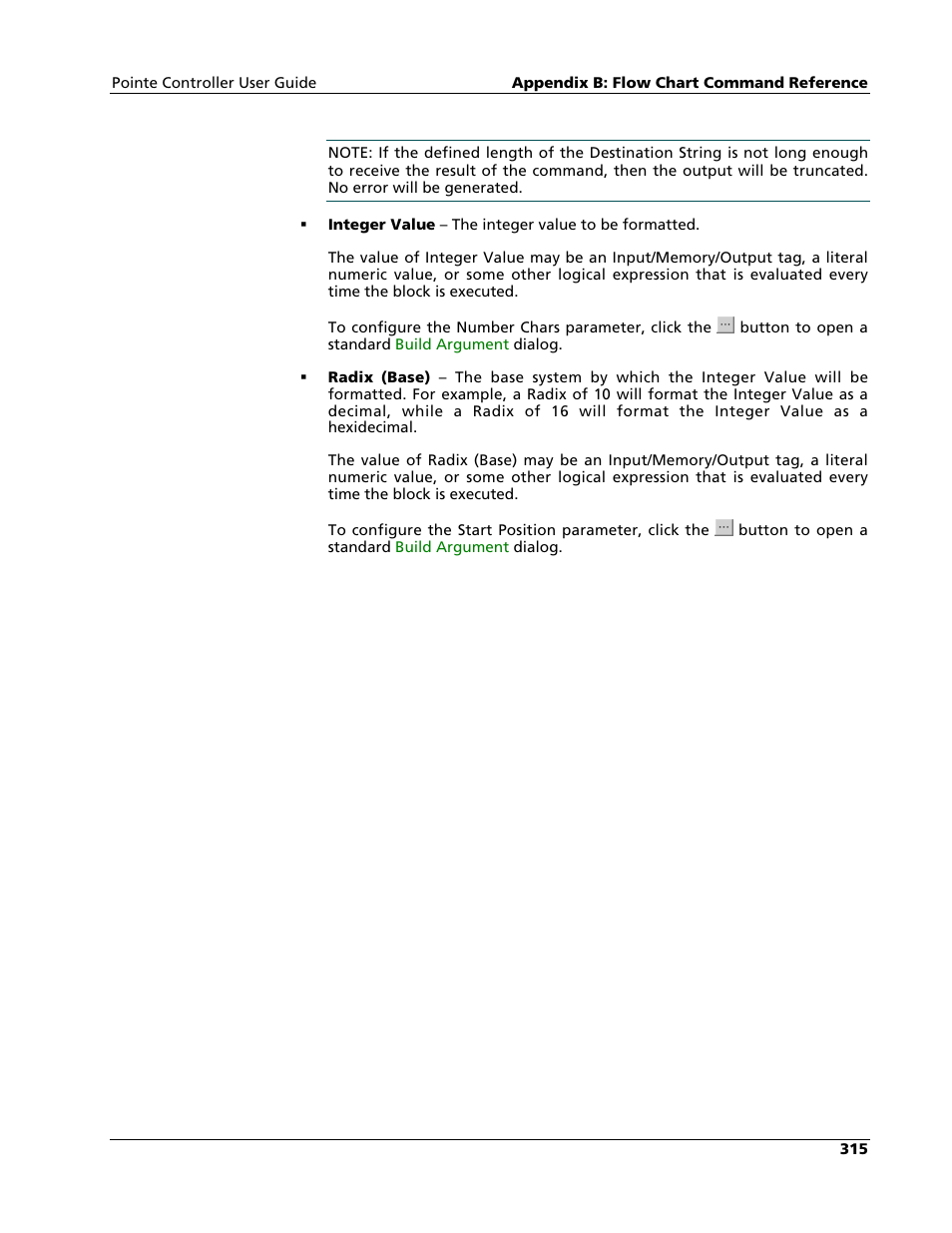 Nematron Pointe Controller User Manual | Page 317 / 441