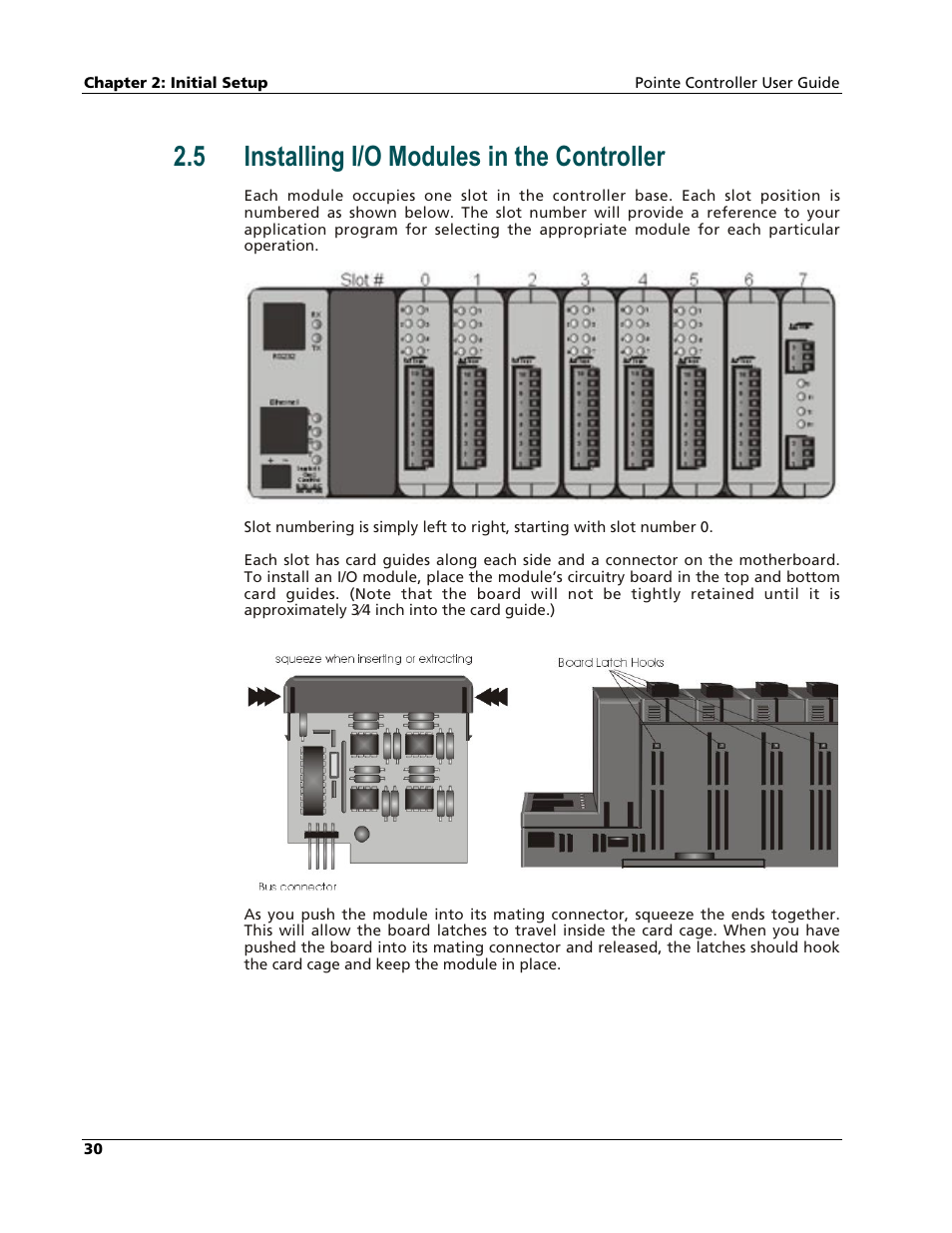 Installing i/o modules in the controller, 5 installing i/o modules in the controller | Nematron Pointe Controller User Manual | Page 32 / 441