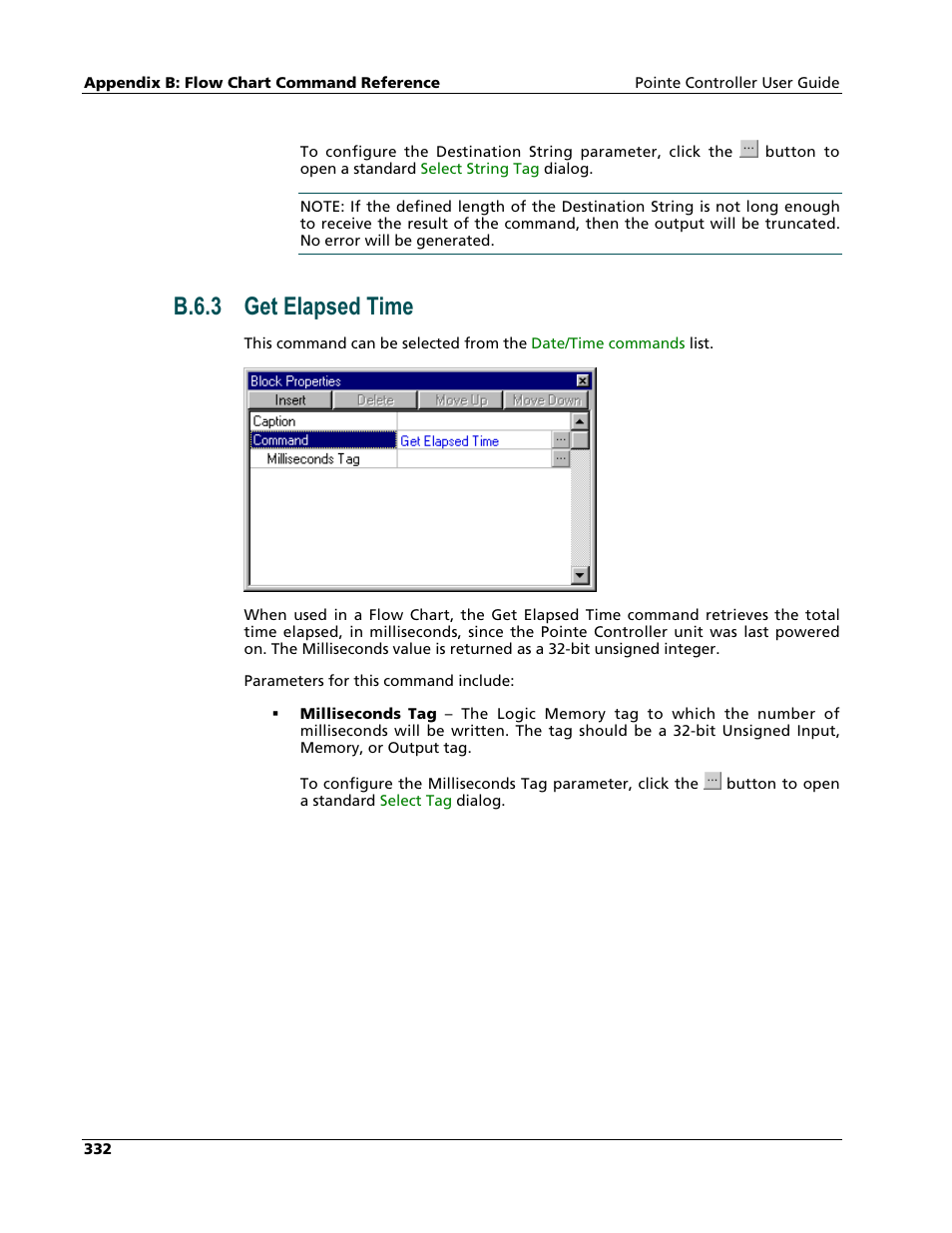 Get elapsed time, B.6.3 get elapsed time | Nematron Pointe Controller User Manual | Page 334 / 441