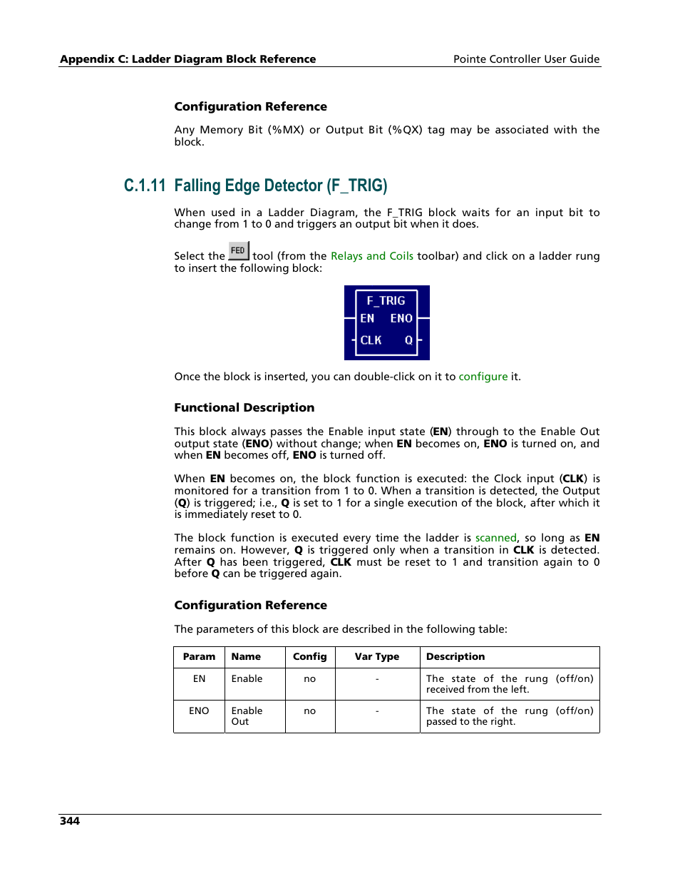 Falling edge detector (f_trig), C.1.11 falling edge detector (f_trig) | Nematron Pointe Controller User Manual | Page 346 / 441