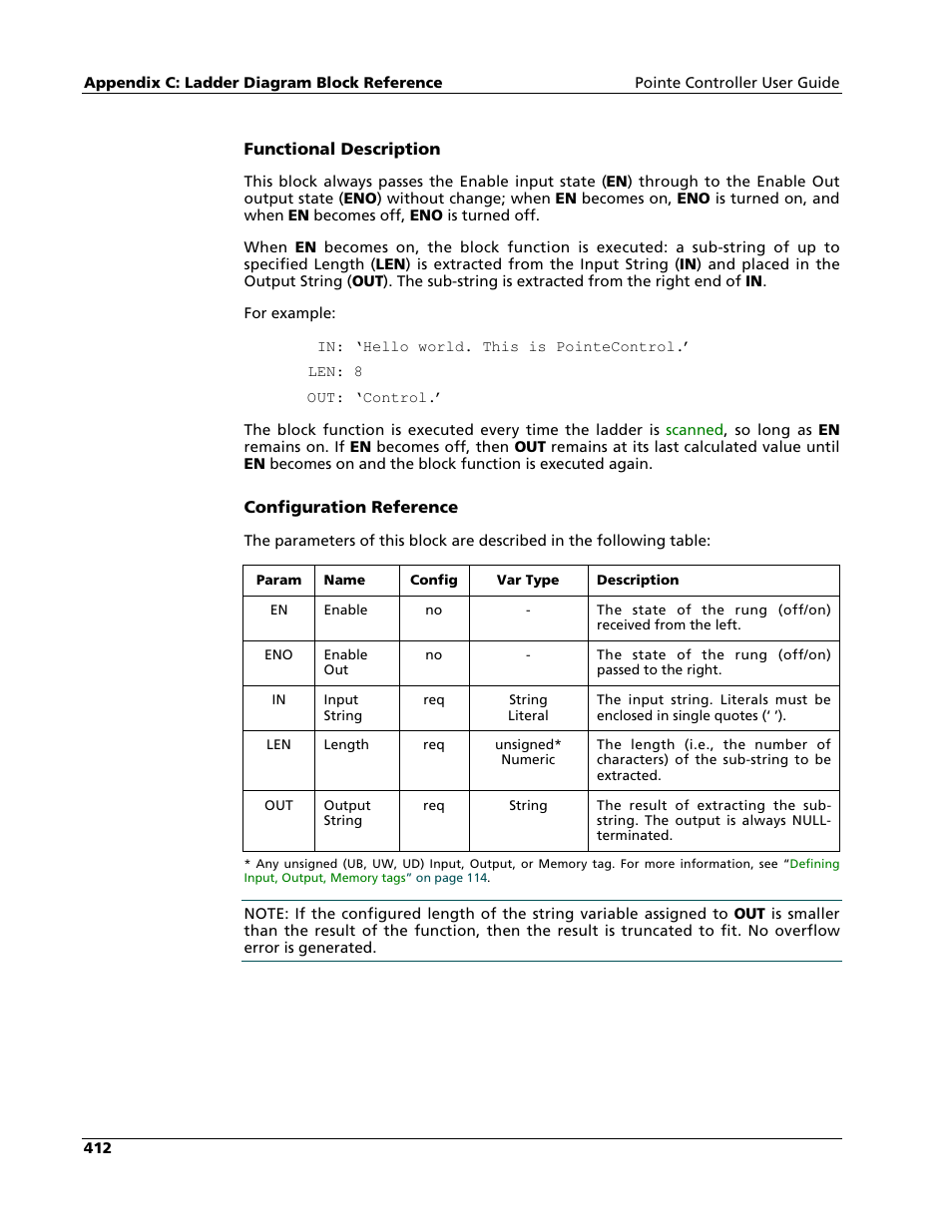 Nematron Pointe Controller User Manual | Page 414 / 441