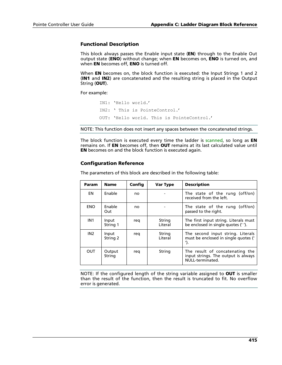 Nematron Pointe Controller User Manual | Page 417 / 441