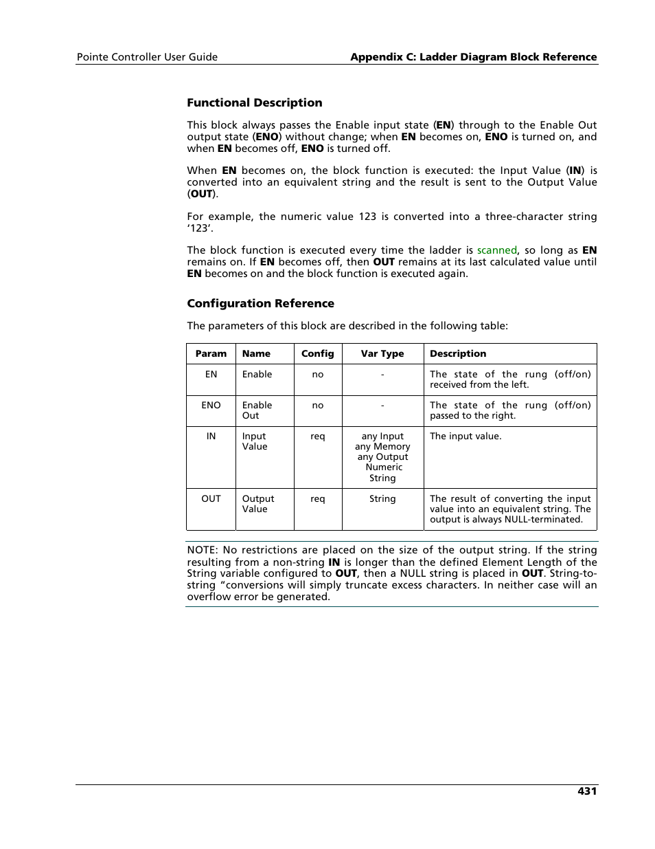 Nematron Pointe Controller User Manual | Page 433 / 441