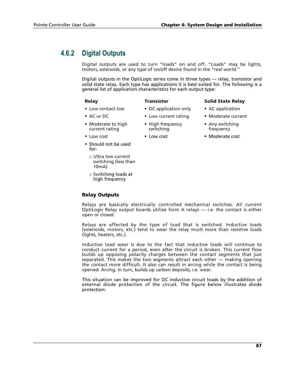 Digital outputs, 2 digital outputs | Nematron Pointe Controller User Manual | Page 89 / 441