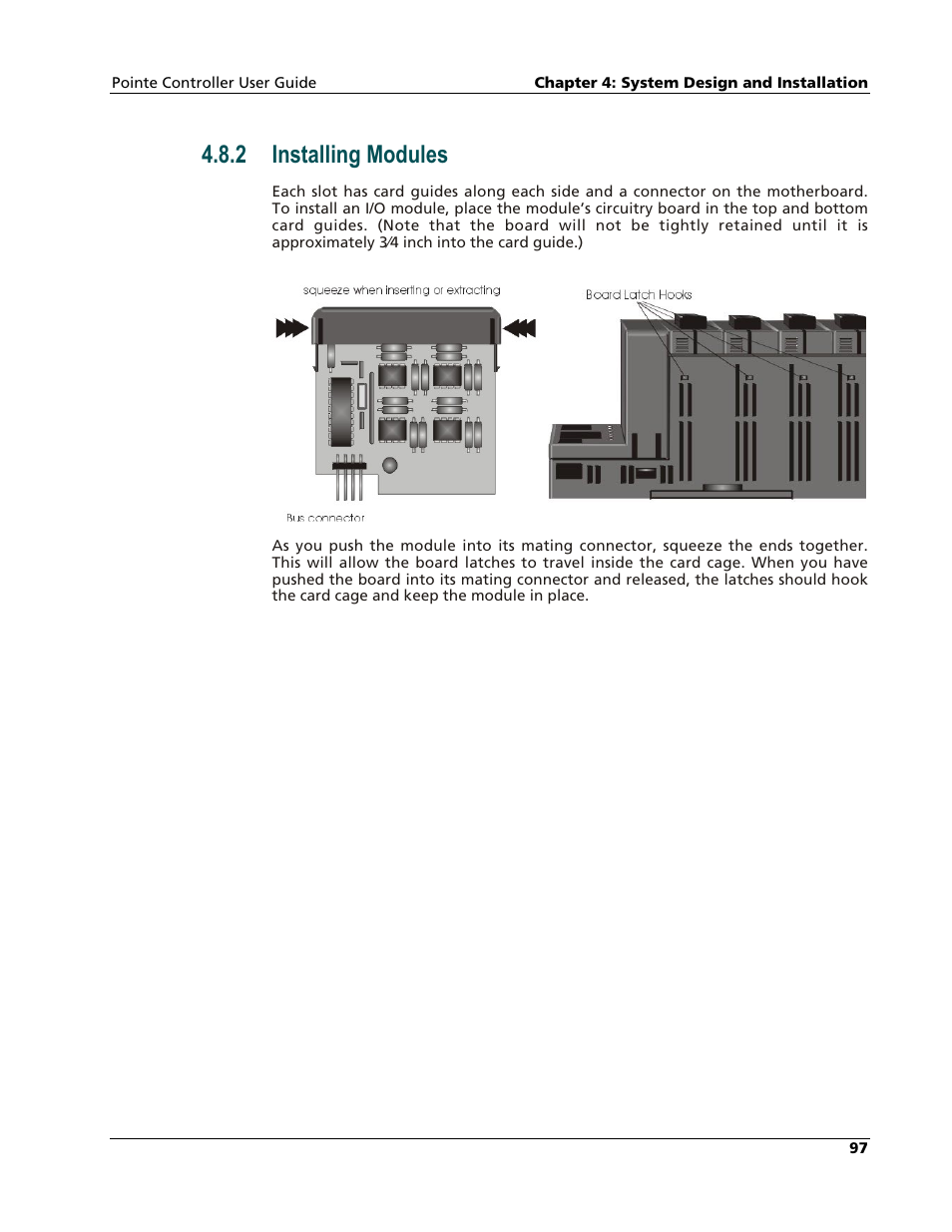 Installing modules, 2 installing modules | Nematron Pointe Controller User Manual | Page 99 / 441