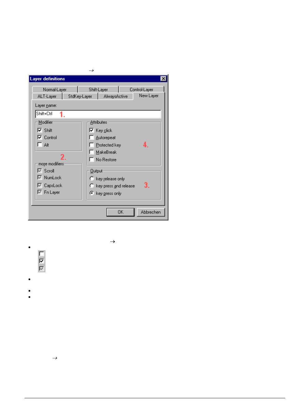 Advanced programming, Storing the layer settings | PrehKeyTec GmbH User Manual | Page 9 / 22