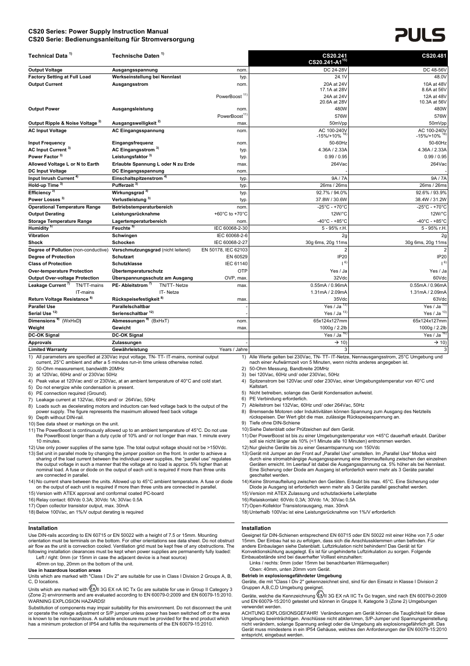 PULS CS20.241 User Manual | Page 3 / 4