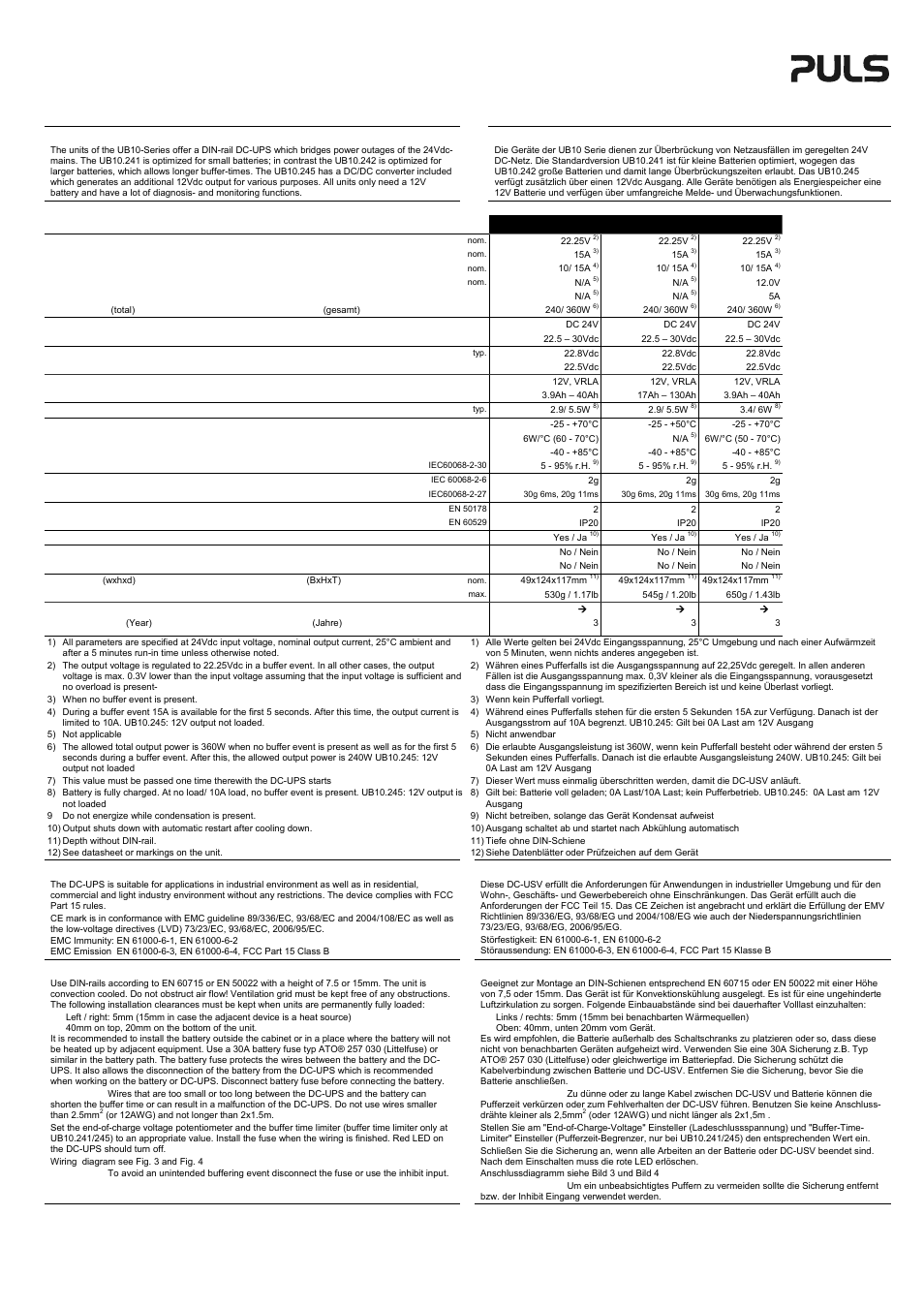 PULS UB10.241 User Manual | Page 3 / 4