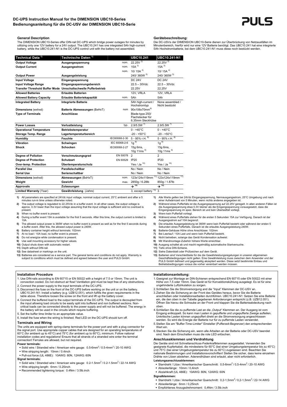 PULS UBC10.241 User Manual | Page 3 / 4