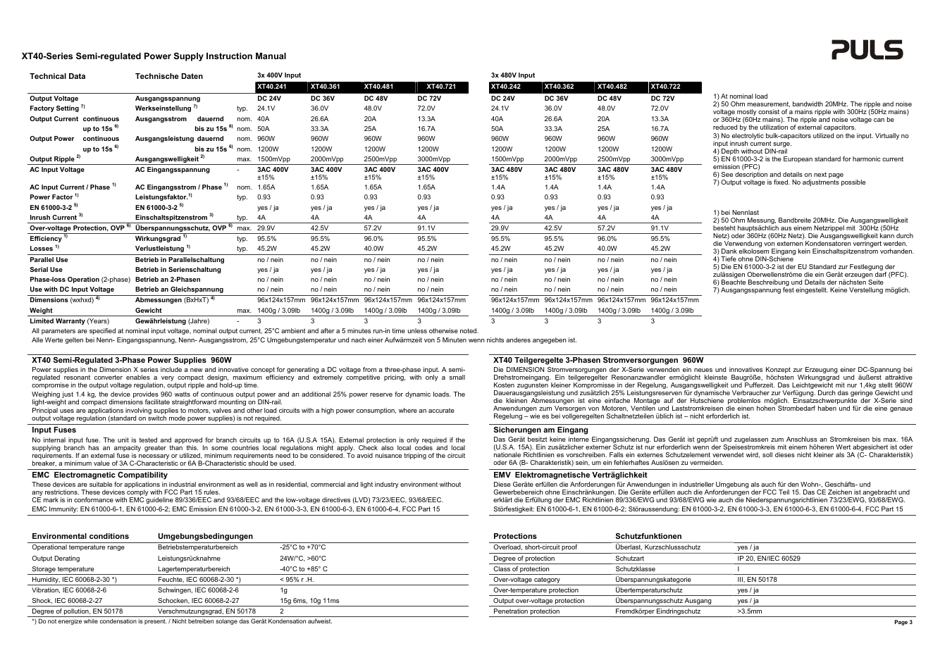 PULS XT40.241 User Manual | Page 3 / 4