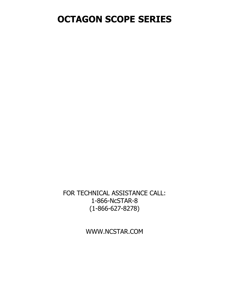 Octagon scope, Series | NcSTAR SOCTP3940G User Manual | Page 7 / 7