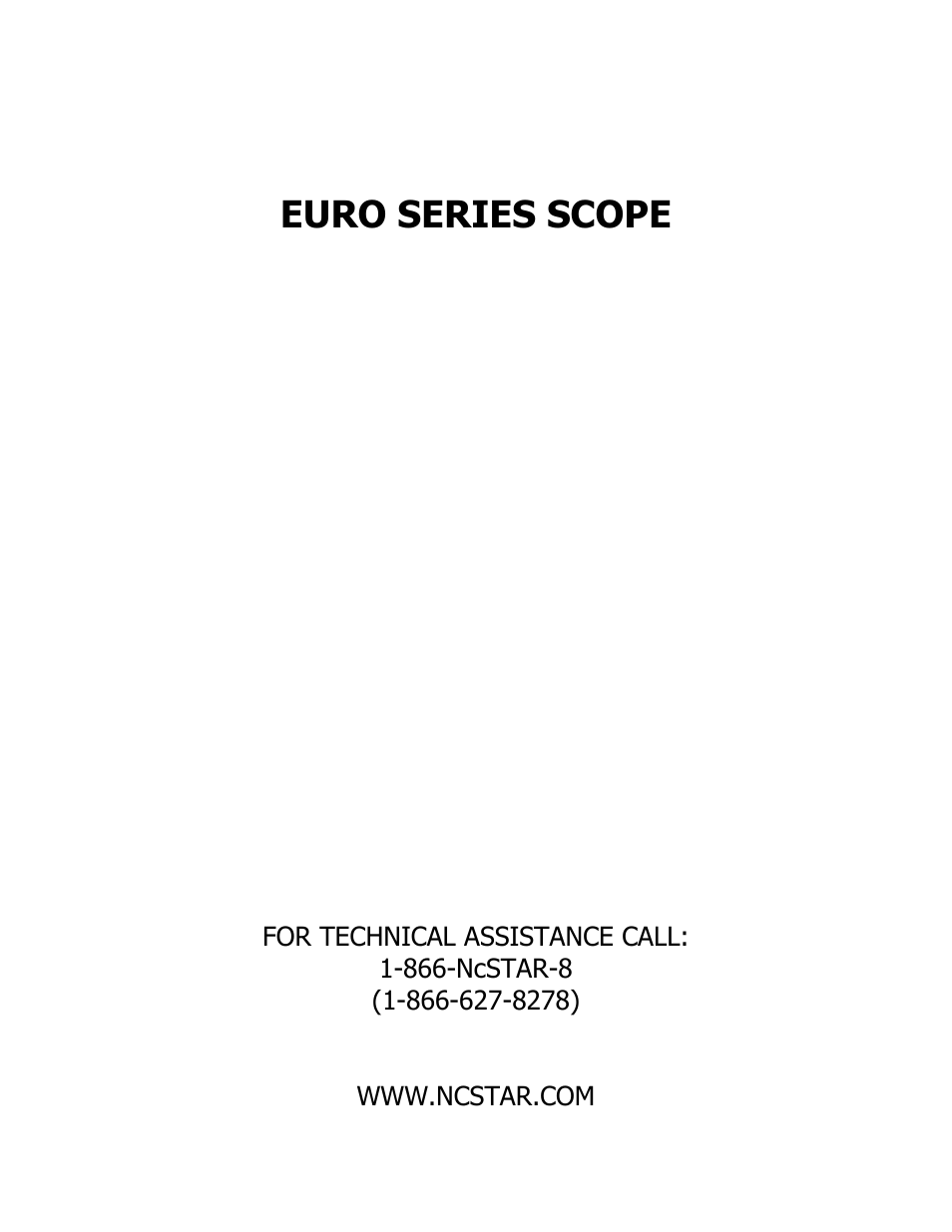 Euro series scope | NcSTAR SUS31250G User Manual | Page 8 / 8