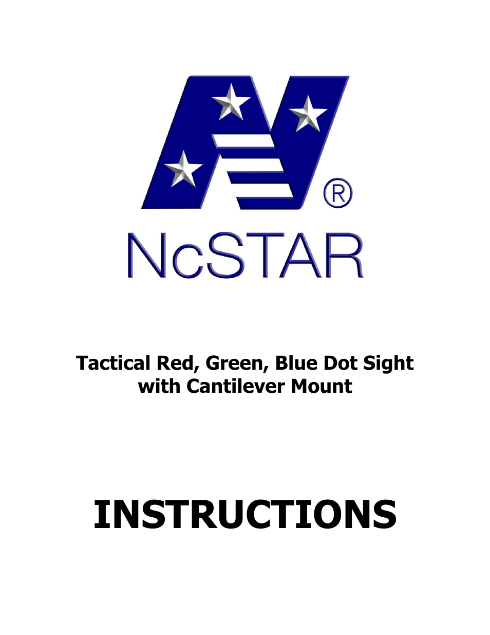 NcSTAR DRGB135 User Manual | 7 pages