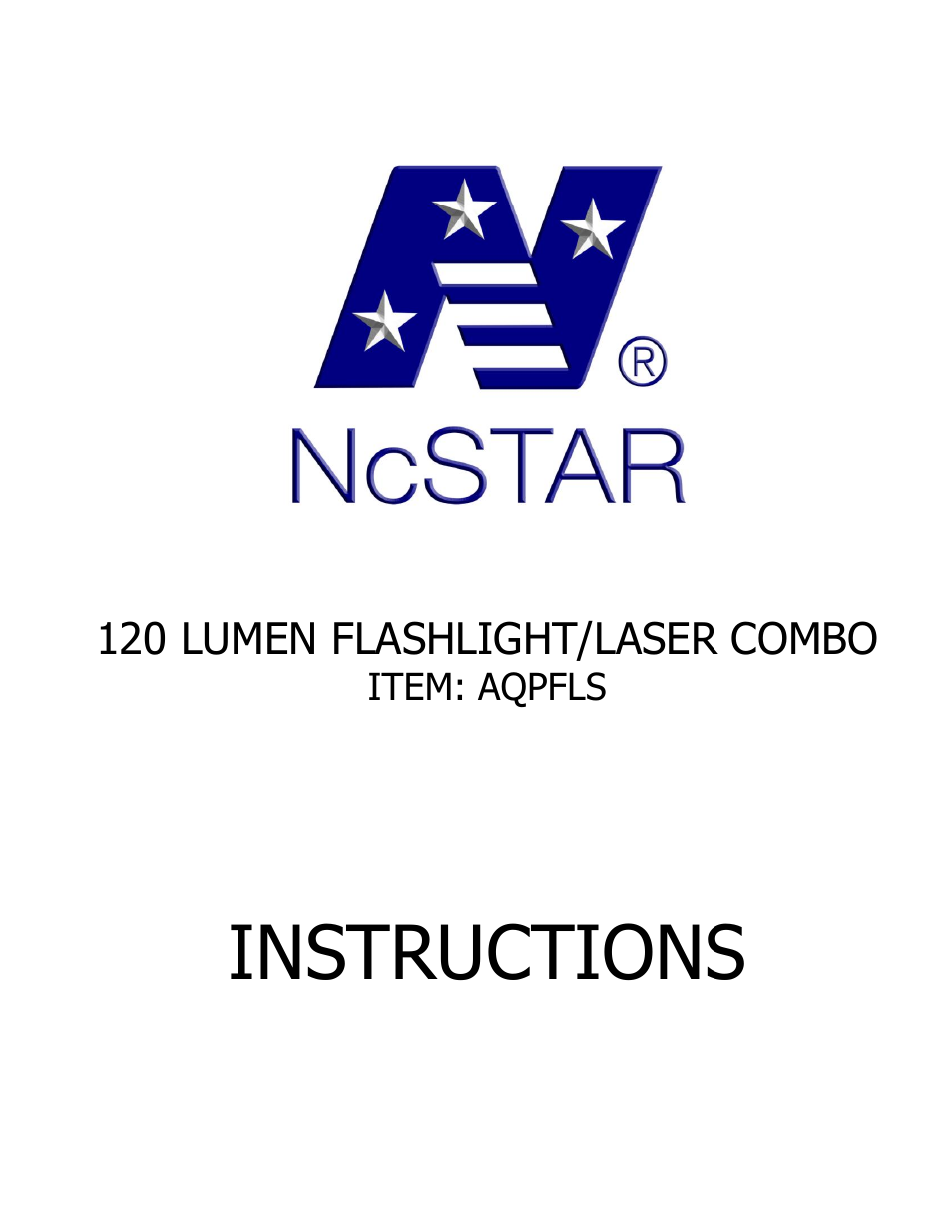 NcSTAR AQPFLS User Manual | 6 pages