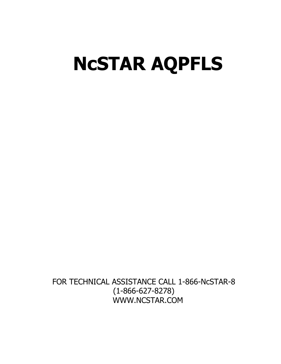 Ncstar aqpfls | NcSTAR AQPFLS User Manual | Page 6 / 6