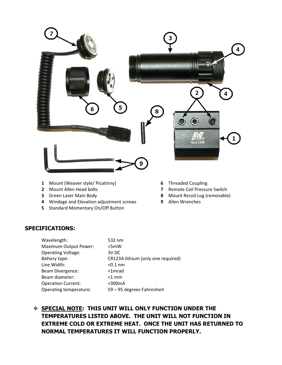NcSTAR APRLSMG User Manual | Page 3 / 3