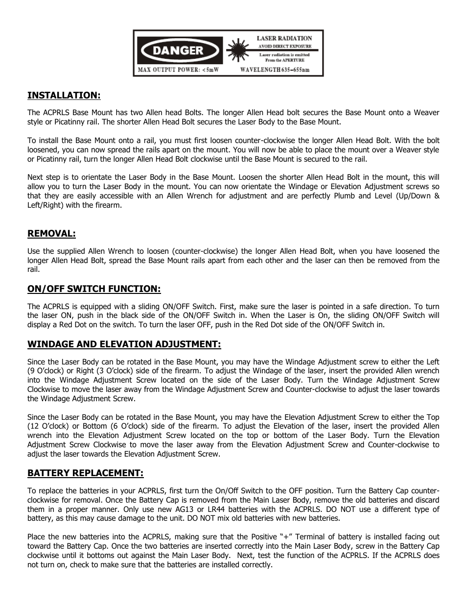 NcSTAR ACPRLS User Manual | Page 2 / 2