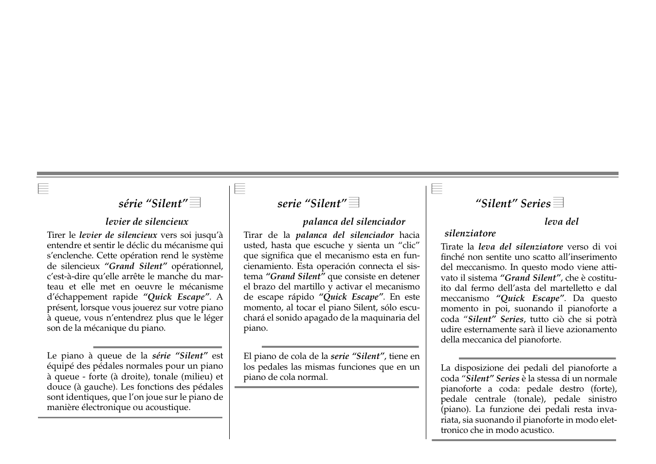 Comment utiliser votre piano à queue, Série “silent | Yamaha C1S User Manual | Page 22 / 64