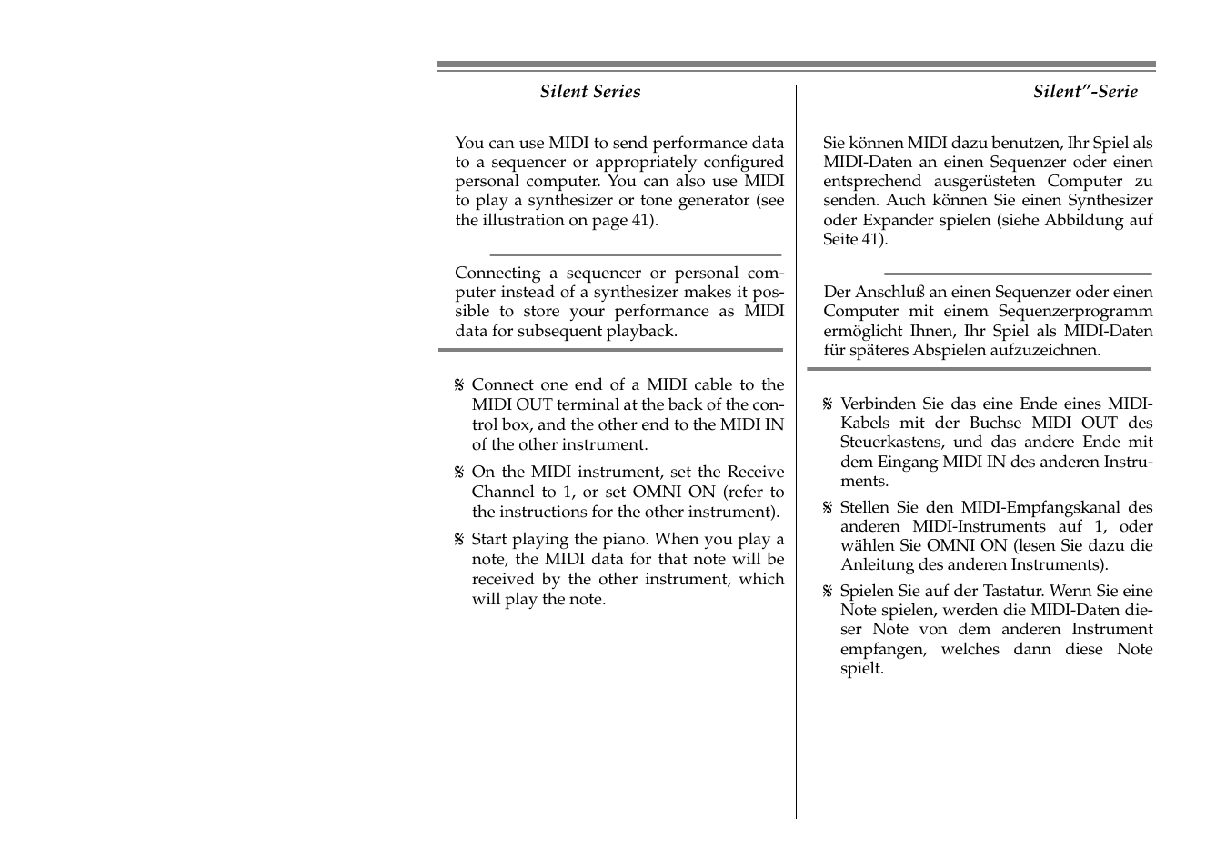 Auf seite 43 für einzelheiten | Yamaha C1S User Manual | Page 47 / 64