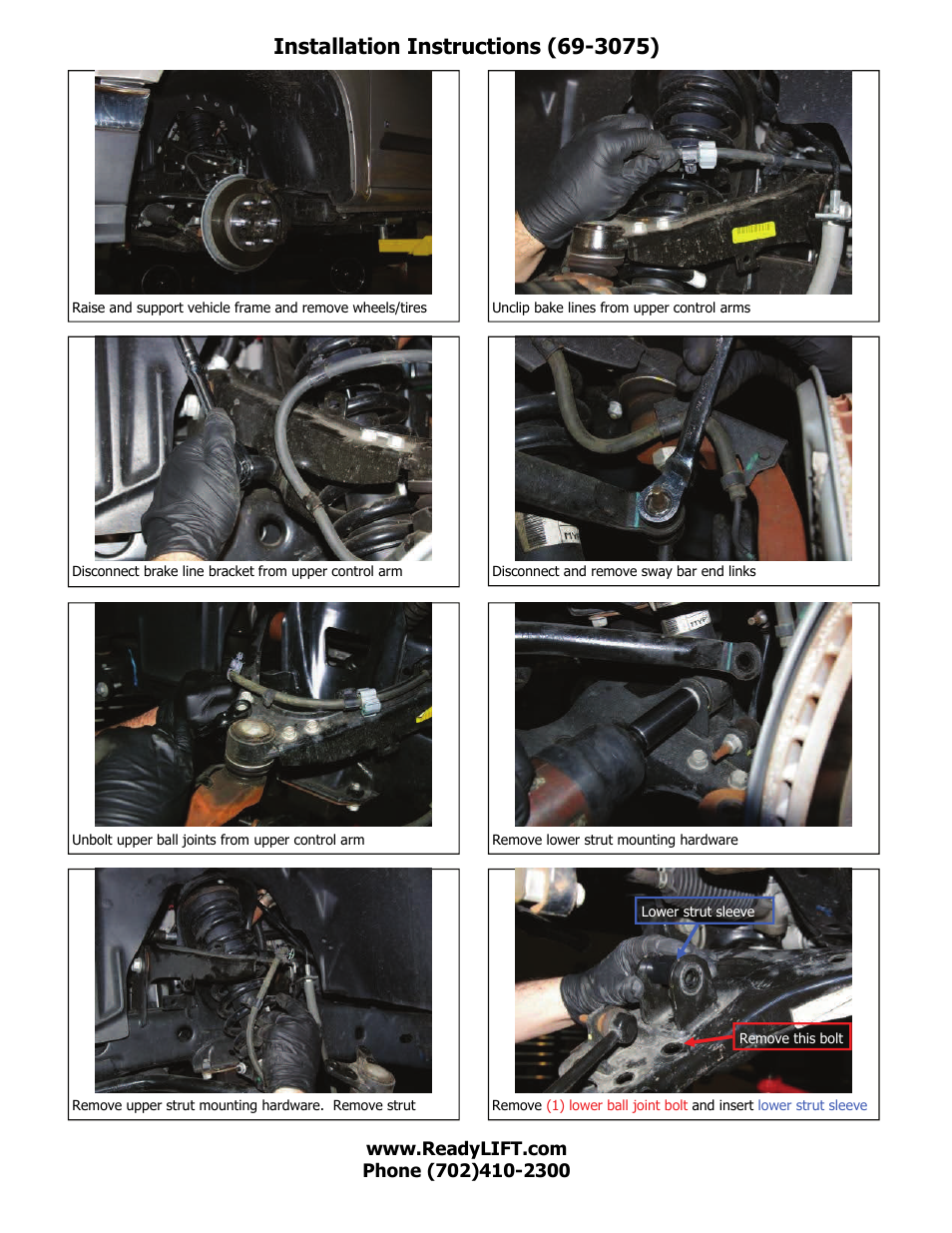 ReadyLIFT GMC Canyon SST Lift Kit: 2004-2012, 2WD Coil Spring Only, 2.5F/1.5"R" User Manual | Page 3 / 6