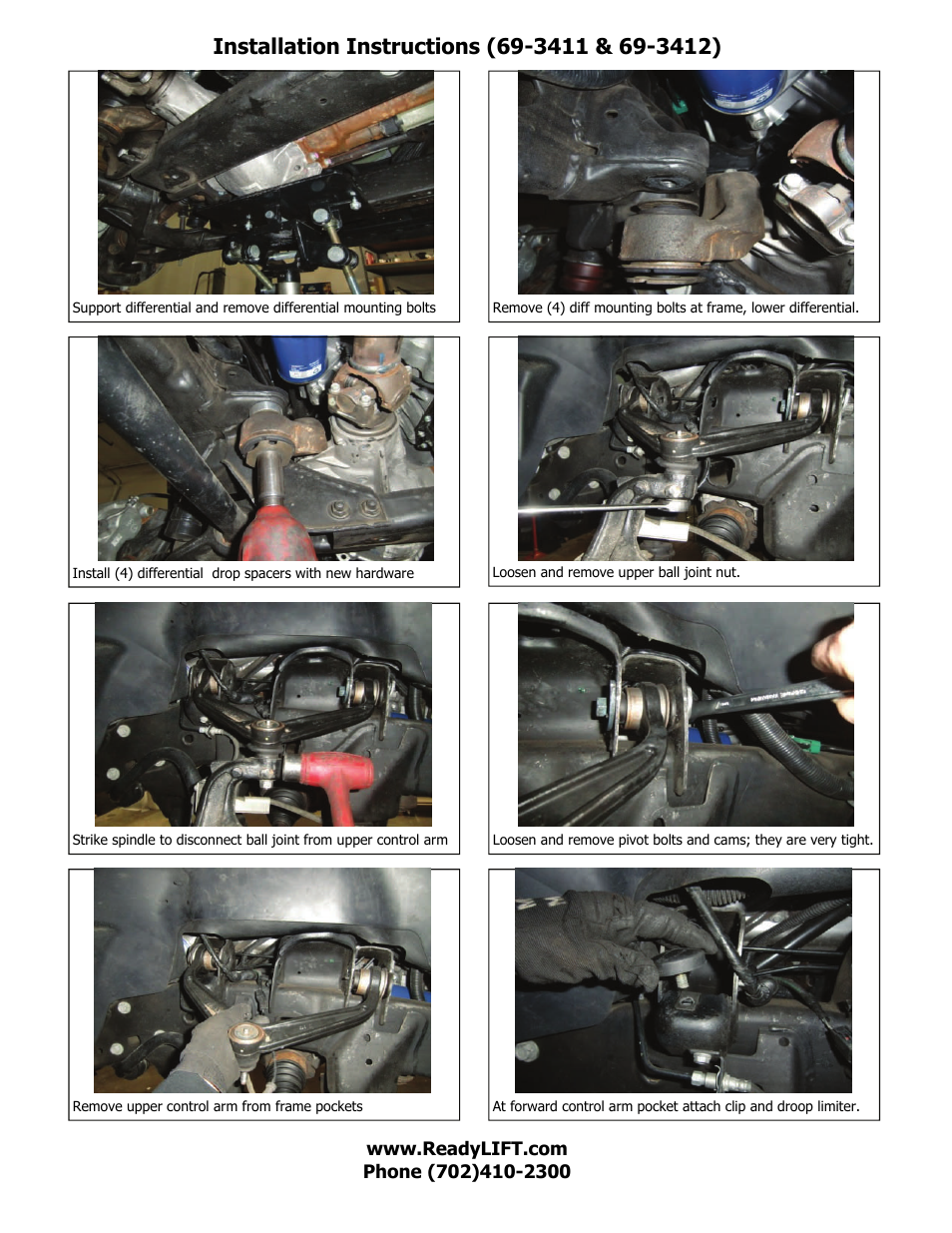 ReadyLIFT GMC Sierra Denali 2500HD 3500HD 4.0F/1.0"R SST Lift Kit, 2011-2014, 2WD & 4WD" User Manual | Page 5 / 9