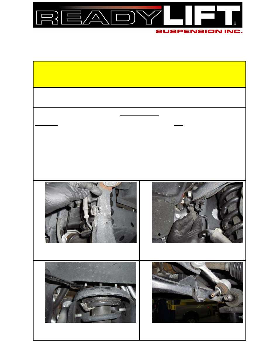 Readylift, Bill of materials | ReadyLIFT GMC Envoy SST Lift Kit, 2002-2009, 2WD & 4WD - 2.0F/1.0"R" User Manual | Page 2 / 7