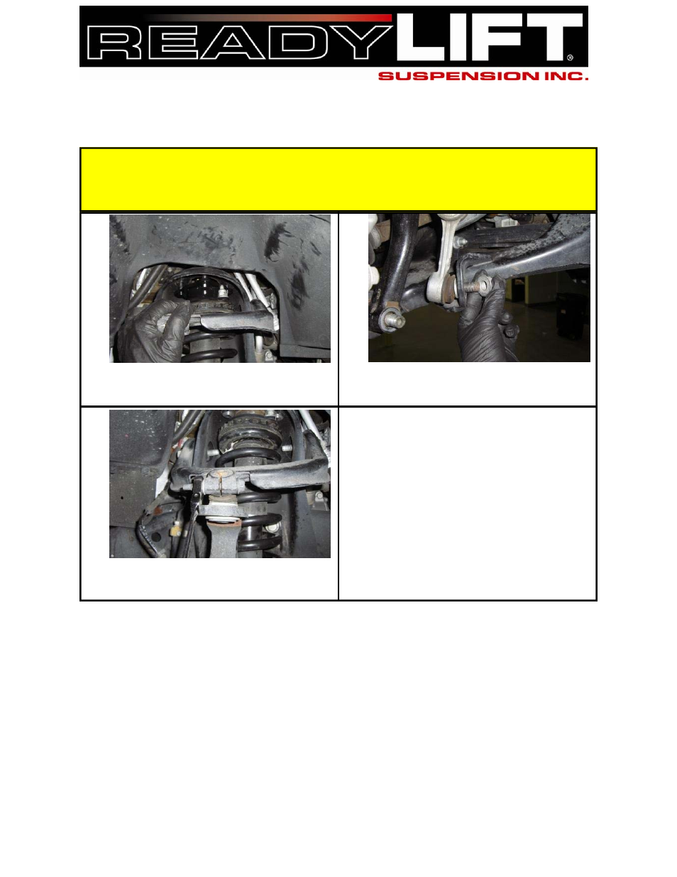 Readylift | ReadyLIFT GMC Envoy SST Lift Kit, 2002-2009, 2WD & 4WD - 2.0F/1.0"R" User Manual | Page 4 / 7