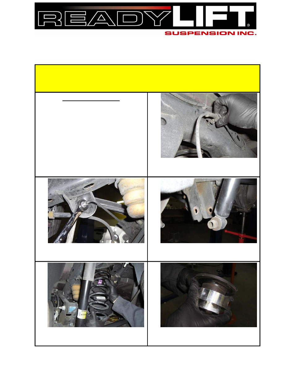 ReadyLIFT GMC Envoy SST Lift Kit, 2002-2009, 2WD & 4WD - 2.0F/1.0"R" User Manual | Page 5 / 7