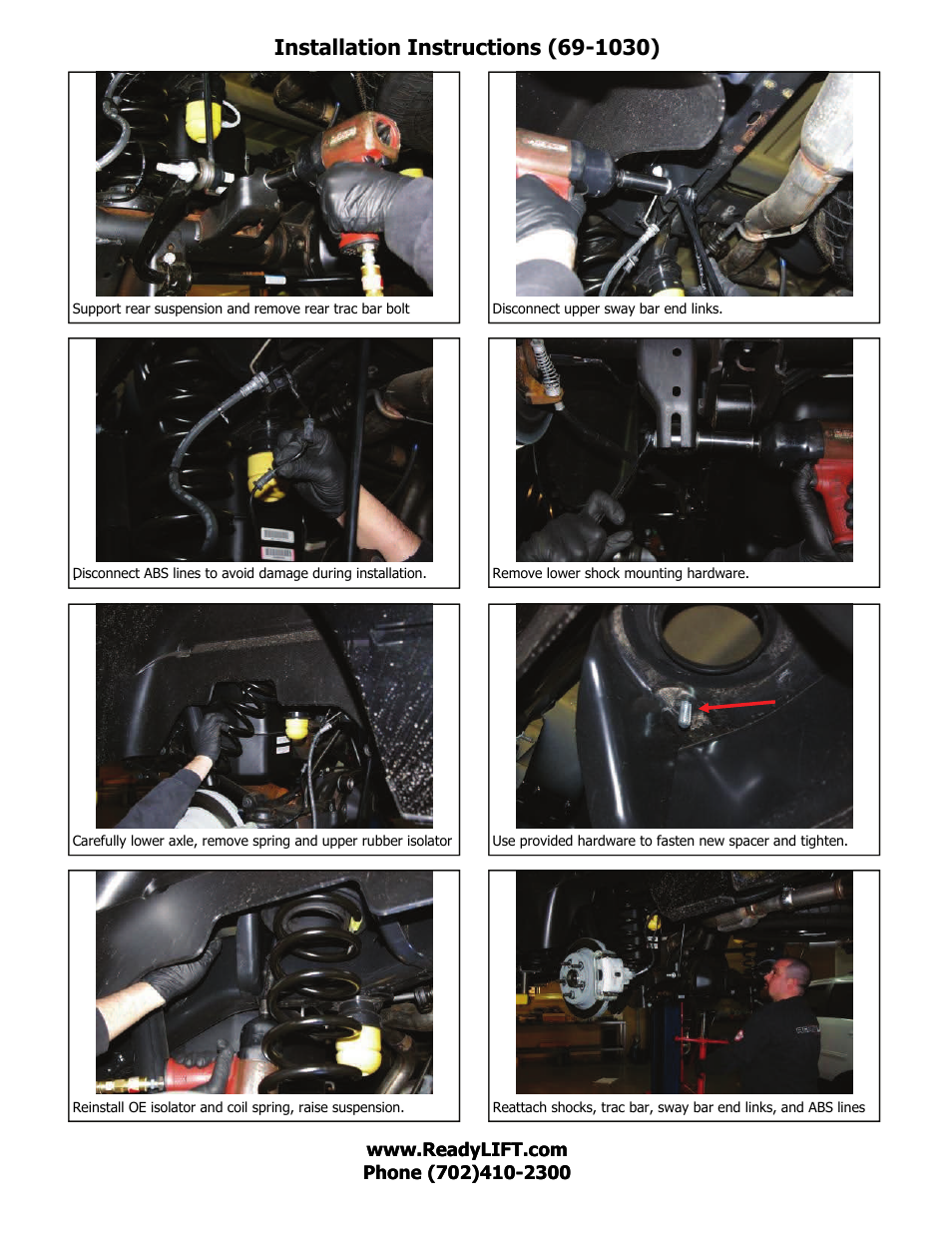 ReadyLIFT Dodge Ram 1500, 2009-2012, 4WD Only - 2.5F/1.5"R, SST Lift Kit" User Manual | Page 5 / 6
