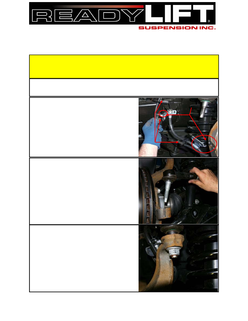 ReadyLIFT Ford Expedition SST Lift Kit: 2003-2014, 2WD & 4WD, 3.0F/2.0"R" User Manual | 4 pages