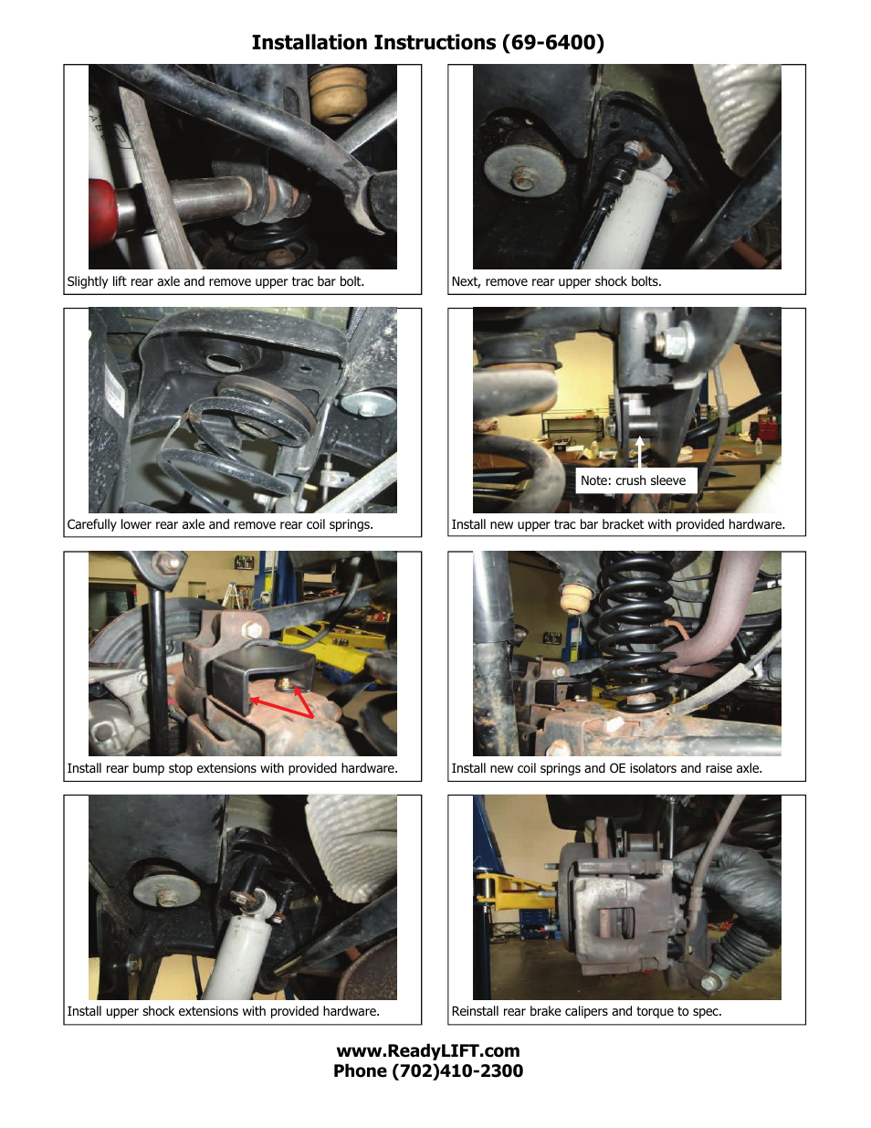 ReadyLIFT Jeep Wrangler JK 2007-2014, 4.0F/3.0"R SST Coil Spring Lift Kit" User Manual | Page 5 / 7