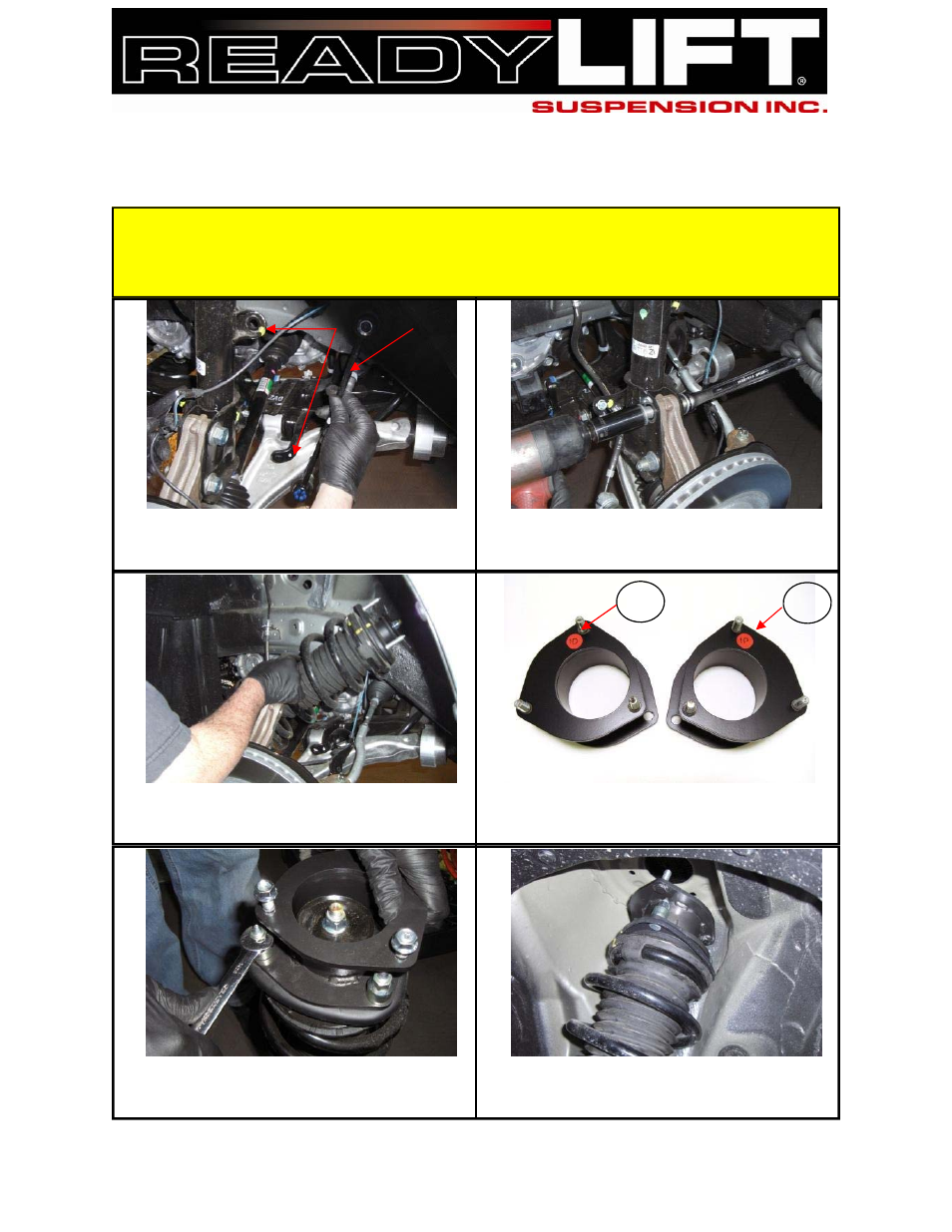 Readylift | ReadyLIFT Honda Pilot, 2003-2008, 2WD & 4WD, 2.0F/1.0"R" User Manual | Page 3 / 7