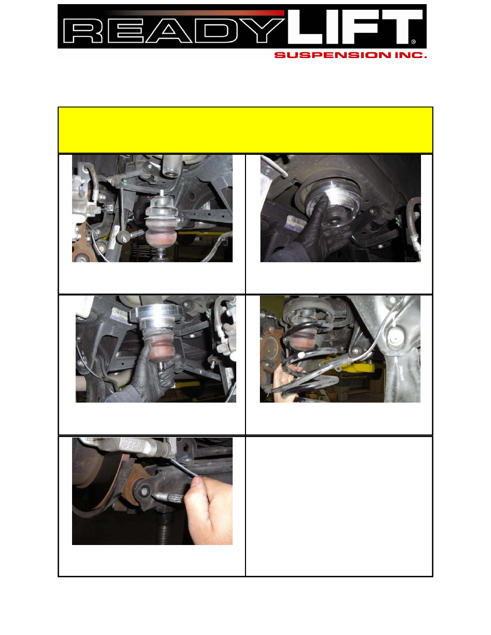 Readylift | ReadyLIFT Honda Pilot, 2003-2008, 2WD & 4WD, 2.0F/1.0"R" User Manual | Page 6 / 7