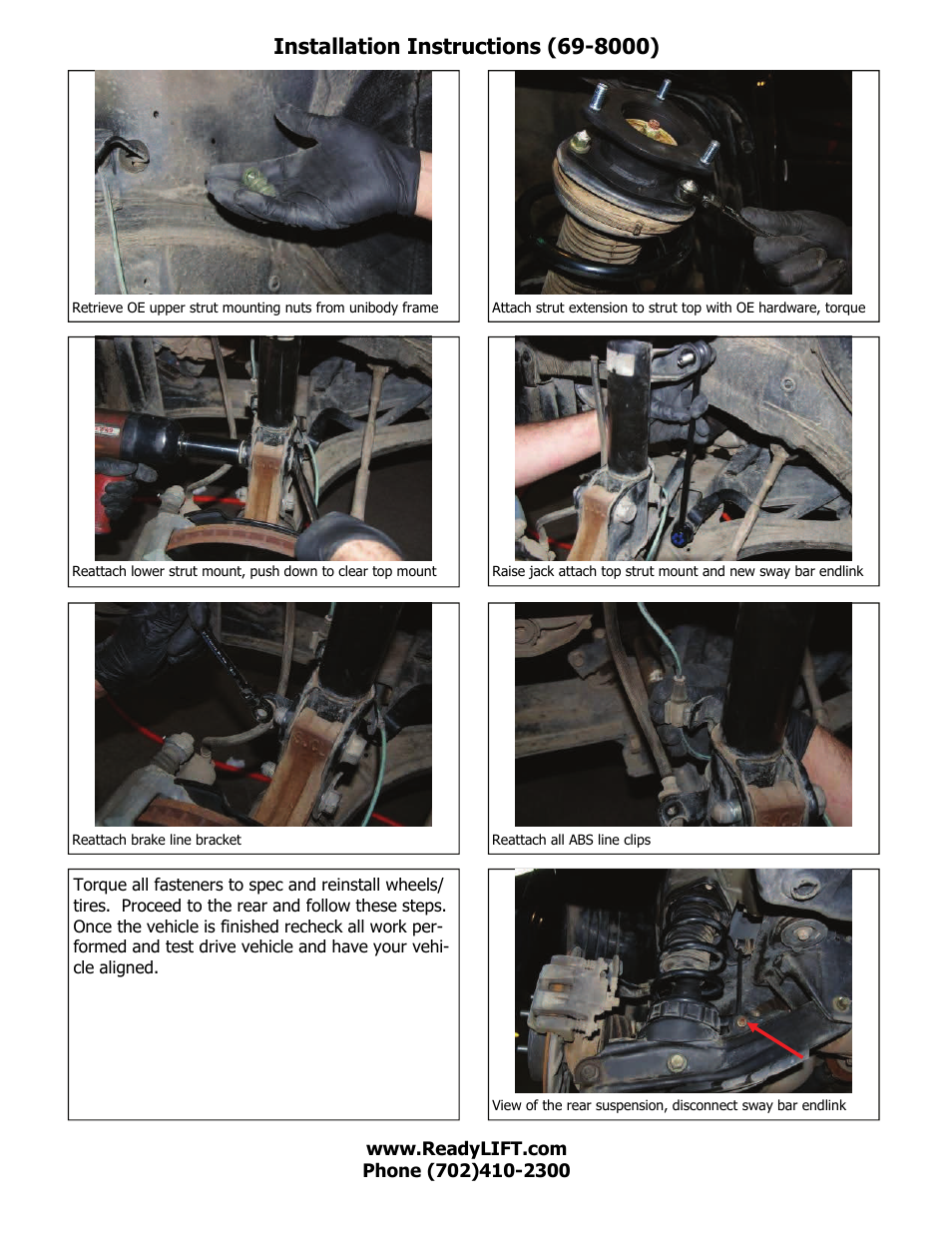 ReadyLIFT Honda Ridgeline, 2006-2010, 2.0 Lift" User Manual | Page 4 / 6