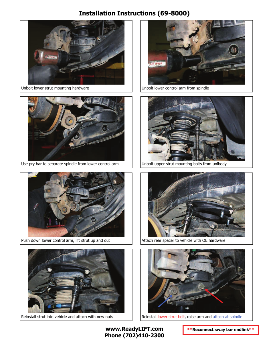 ReadyLIFT Honda Ridgeline, 2006-2010, 2.0 Lift" User Manual | Page 5 / 6