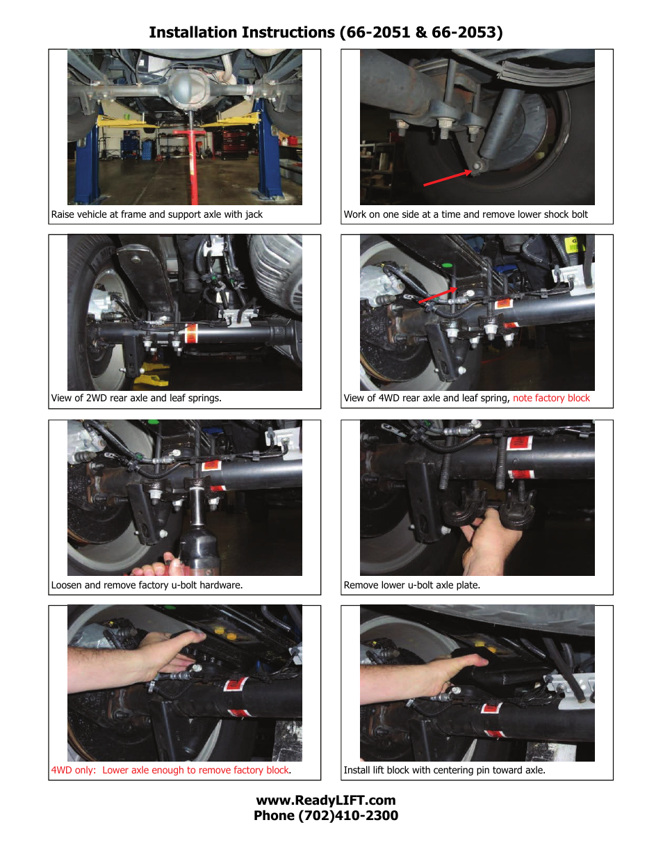 ReadyLIFT Ford F150, 2004-2014, 2WD, 1.5 Rear Block Kit" User Manual | Page 3 / 5