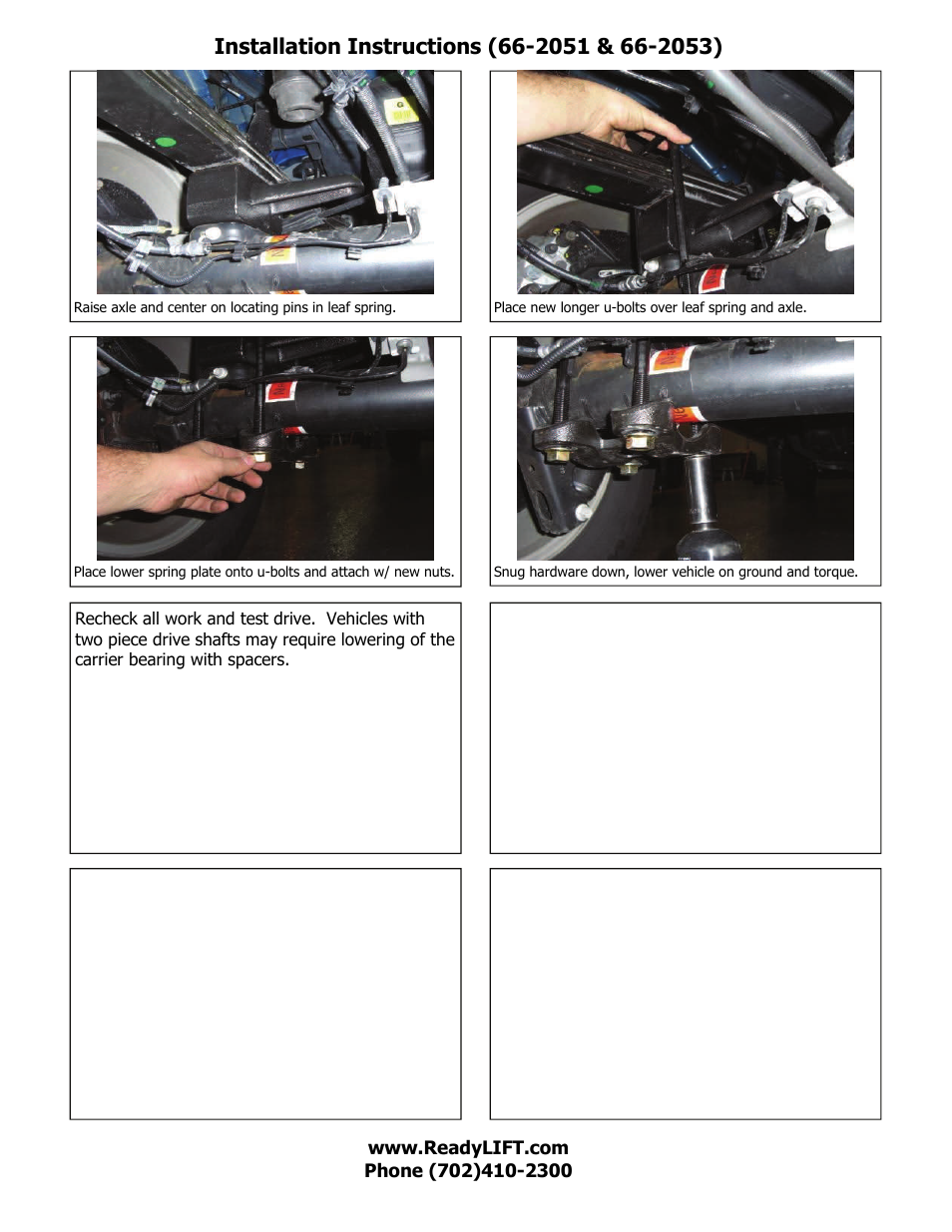 ReadyLIFT Ford F150, 2004-2014, 2WD, 1.5 Rear Block Kit" User Manual | Page 4 / 5