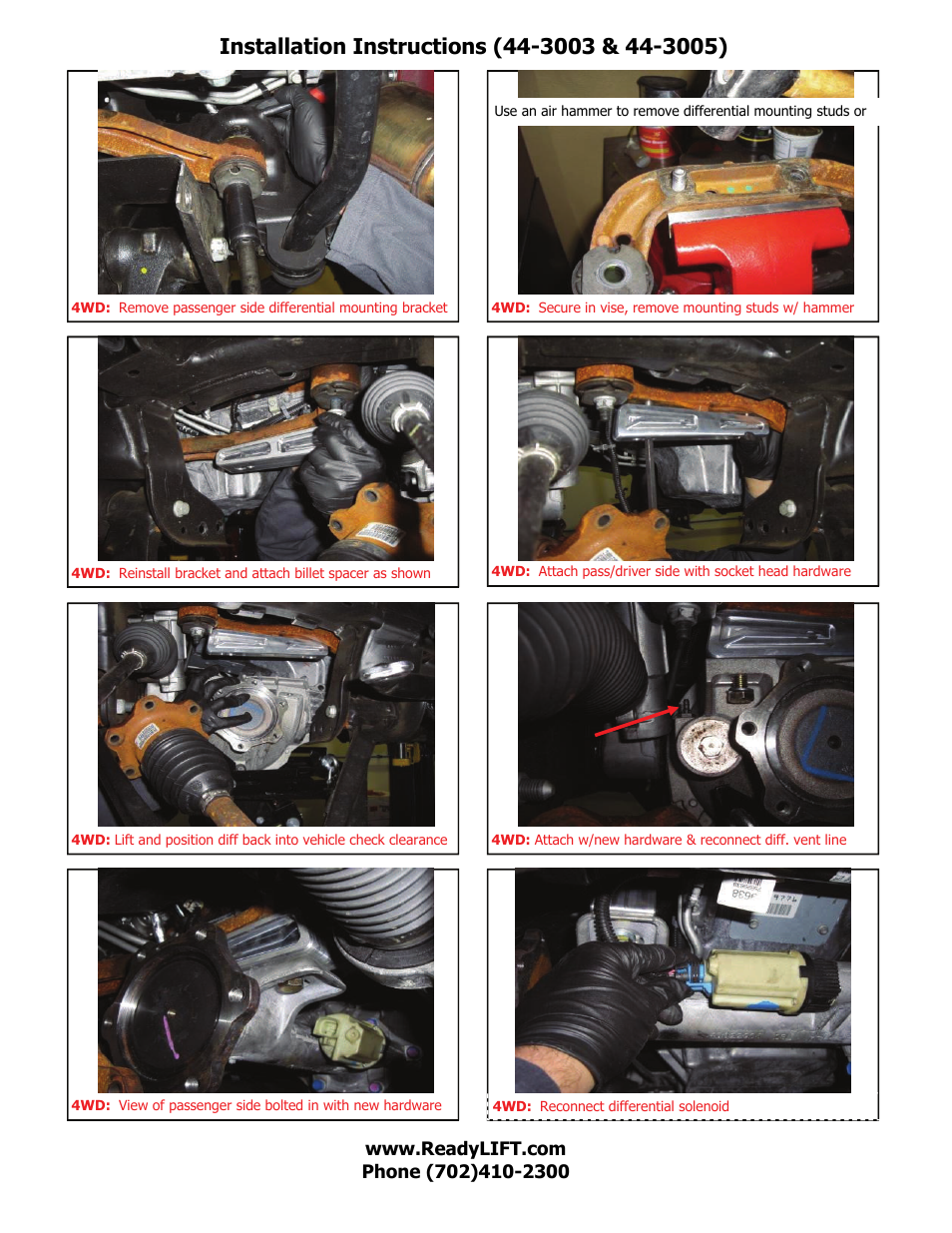 ReadyLIFT GMC Sierra 1500 4WD Mid Travel Performance Kit, 2007-2013 User Manual | Page 10 / 15