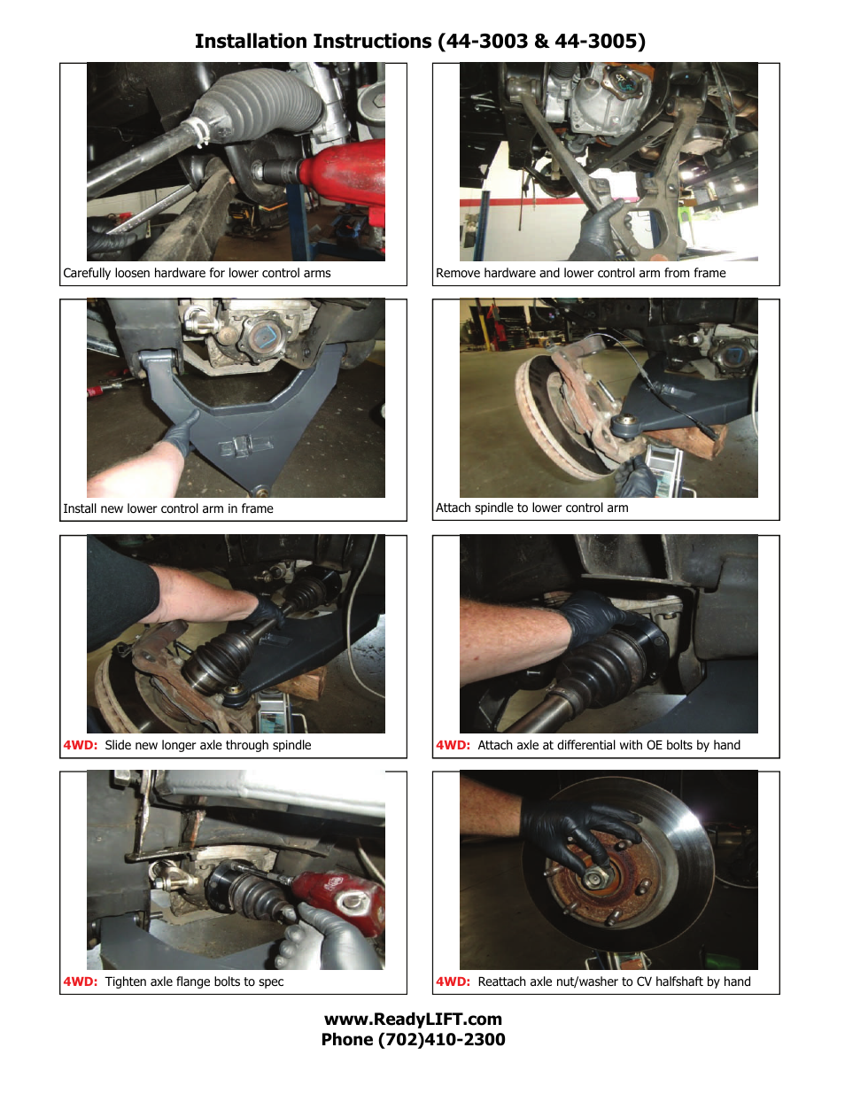 ReadyLIFT GMC Sierra 1500 4WD Mid Travel Performance Kit, 2007-2013 User Manual | Page 12 / 15