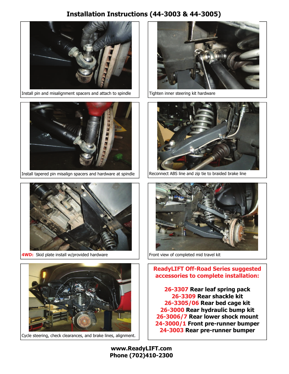 ReadyLIFT GMC Sierra 1500 4WD Mid Travel Performance Kit, 2007-2013 User Manual | Page 15 / 15