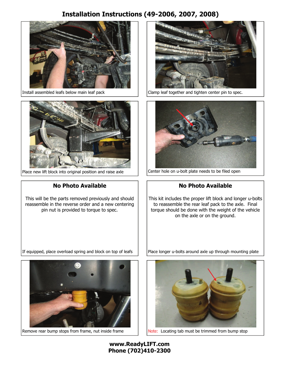 ReadyLIFT Ford F350 Super Duty 4WD, 2005-2007 - 5 Lift Kit - Series 3" User Manual | Page 13 / 16