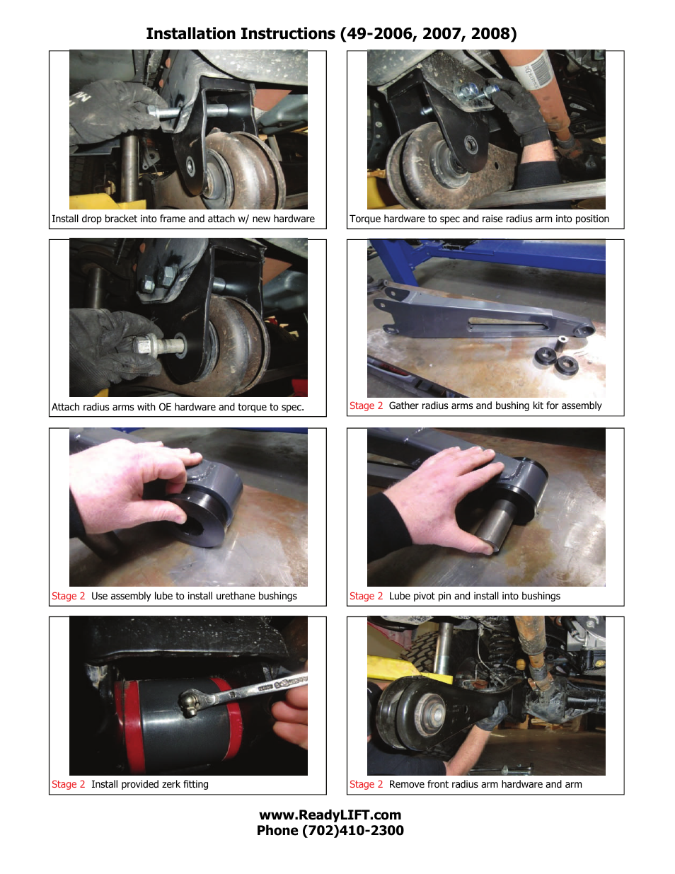 ReadyLIFT Ford F350 Super Duty 4WD, 2005-2007 - 5 Lift Kit - Series 3" User Manual | Page 6 / 16