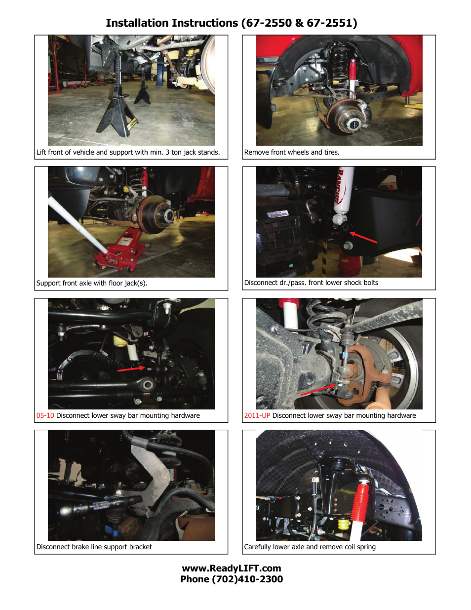 ReadyLIFT Ford F350 Super Duty Radius Arm Bracket Kit User Manual | Page 3 / 6