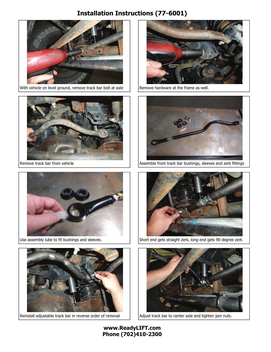 ReadyLIFT Jeep Jk Wrangler, 2007-2014 - Adjustable Front Track Bar User Manual | Page 3 / 4