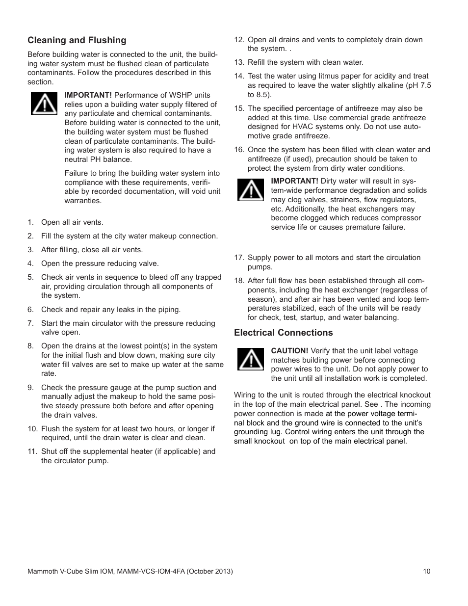 Mammoth V-Cube Slim F-Series Sizes 180 to 350 User Manual | Page 10 / 20