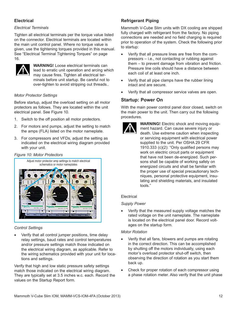 Mammoth V-Cube Slim F-Series Sizes 180 to 350 User Manual | Page 12 / 20