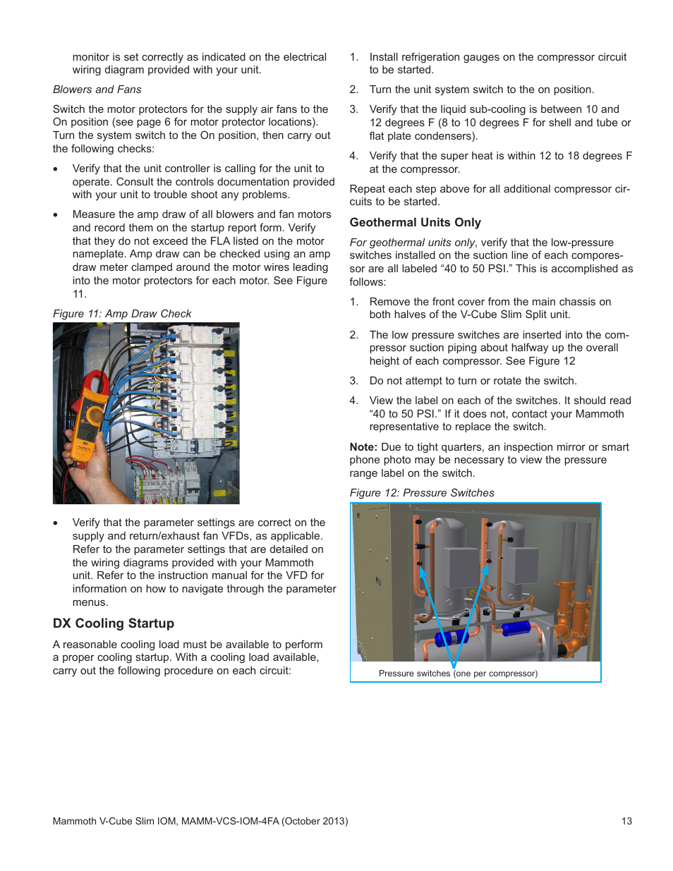 Mammoth V-Cube Slim F-Series Sizes 180 to 350 User Manual | Page 13 / 20