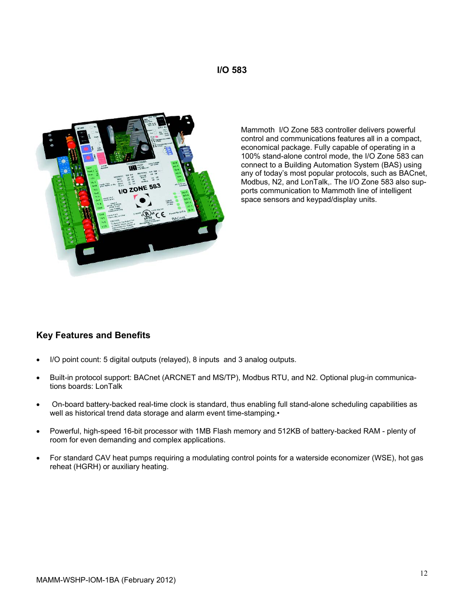 Mammoth 2 to 6 Tons: High Efficiency, Superior IAQ Single Circuit Vertical (B-Vintage) User Manual | Page 12 / 22