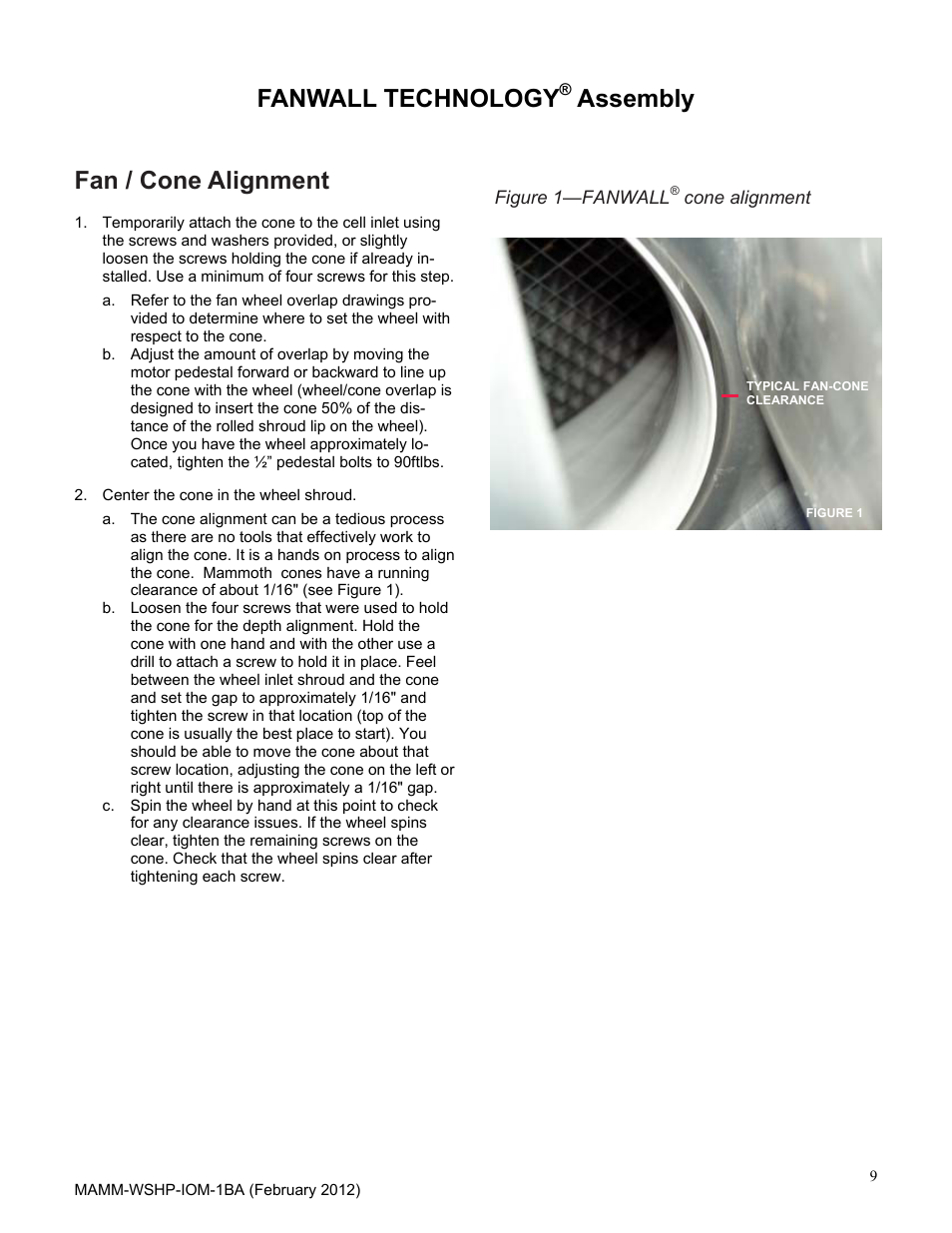 Fan / cone alignment, Fanwall technology, Assembly | Mammoth 2 to 6 Tons: High Efficiency, Superior IAQ Single Circuit Vertical (B-Vintage) User Manual | Page 9 / 22
